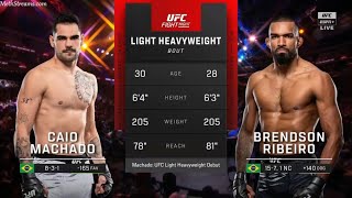 FULL FIGHT  CAIO MACHADO VS BRENDSON RIBEIRO  UFC FIGHT NIGHT [upl. by Farro361]