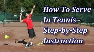 How To Serve In Tennis In 7 Steps  Serve Technique Tutorial [upl. by Ahsinert]