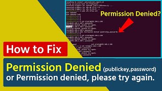 How to fixt Permission denied publickeypassword or Permission denied please try again [upl. by Materse742]