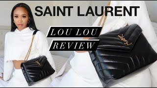 Saint Laurent Small Lou Lou Review  Pros amp Cons  What Fits in It [upl. by Nerak]