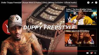 Drake quotDuppy Freestylequot Kanye West amp Pusha T Diss  NoLifeShaq REACTION [upl. by Novyat]