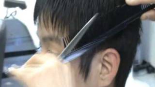 Shortlayered haircut for a young guyPart 1SWITCHSCISSORS [upl. by Kiker625]