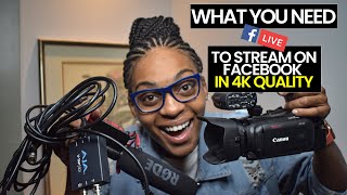 How to stream in 4K QUALITY on Facebook using 1 camera setup  CANON VMIX OBS STUDIO [upl. by Flavia]