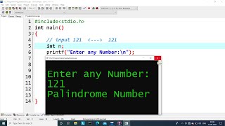 C Program to Check a Number is Palindrome or Not  Learn Coding [upl. by Effy]