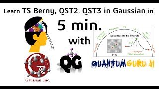 Transition State Calculation TS Berny QST2 QST3 in Gaussian  Gaurav Jhaa [upl. by Kauffman535]