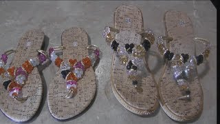 COMO HACER SANDALIAS O HUARACHES DE PEDRERIA by ANGY [upl. by Enaid]