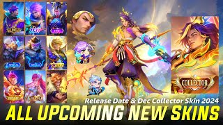 MOBILE LEGENDS ALL UPCOMING SKINS 2024  RELEASE DATE amp DECEMBER COLLECTOR SKIN 2024  ML LEAKS [upl. by Nivar]