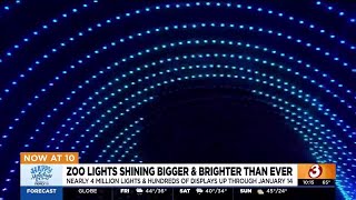 ZooLights is bigger and brighter than ever nearly 4 millions lights on display [upl. by Adnilec]