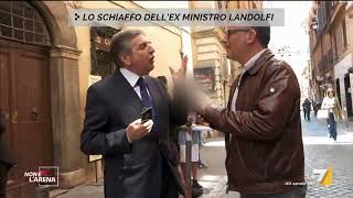 Laggressione dellex Ministro Landolfi al giornalista Daniele Lupo [upl. by Aloap479]