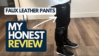 Found on Amazon Mens Faux Leather Pants [upl. by Yelrak]