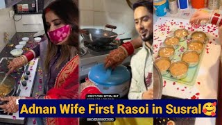 Adnan Sheikh Wife Ayeshs 1st Rasoi in Susral Making Delicious Sheera For Adnans Family [upl. by Nyleikcaj]