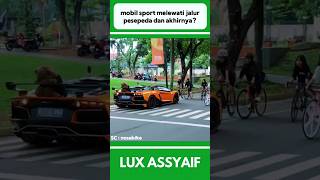 MOBIL SPORT MELEWATI JALUR PESEPEDA DAN AKHIRNYA shorts [upl. by Aneras]