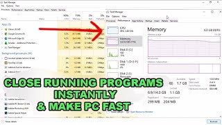 ClOSE Programs INSTANT and make your computer fast  DISK USAGE FIX [upl. by Pepe]