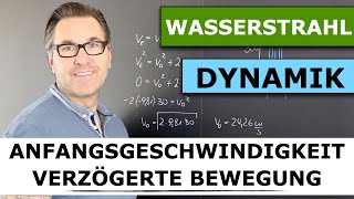 Wie schnell ist ein Wasserstrahl aus einem Feuerwehrschlauch  gleichmäßige verzögerte Bewegung [upl. by Hylton792]