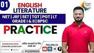 English Literature Practice Class1  NET  JRF  SET  TGT  PGT  LT GRADE I amp II  BPSC [upl. by Asyram]