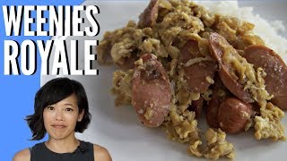 WEENIES ROYALE Japanese Internment Camp Recipe  HARD TIMES  food from times of hardship [upl. by Neelhtak]