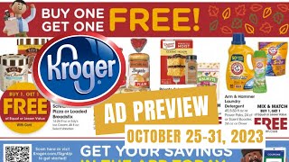 BOGO Sale Kroger Ad Preview for 10251031  MEGA SALE NEW Weekly Digitals amp MORE [upl. by Anirbak]