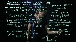 Cumulative Distribution Functions for Continuous Random Variables [upl. by Shiekh]