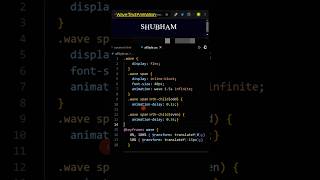 Wave Text Animation coding shorts cssanimation [upl. by Aloke]