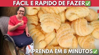 COMO fazer um BISCOITO de QUEIJO com NATA FÁCIL E RÁPIDO ESFARELA NA BOCA [upl. by Bresee]