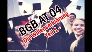 Die Willenserklärung  Objektiver Tatbestand  BGB AT 04 [upl. by Spiegel]