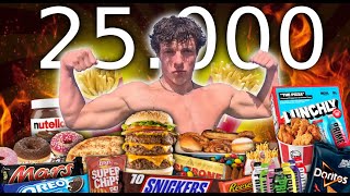 25000 CALORIE CHALLANGE AS A 18YO MAN vs FOOD 29 [upl. by Stewardson]