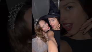 Olivia Rodrigo amp Iris Apatow dressed as Elphaba amp Glinda oliviarodrigo irisapatow [upl. by Ilam]