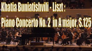 Khatia Buniatishvili  Liszt  Piano Concerto No 2 in A major S125  Concert in Paris [upl. by Airottiv]