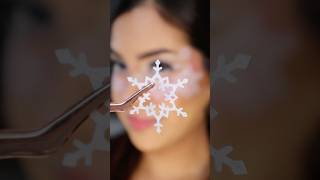 Snowflake Hack ❄️ this turned out so magical makeuphacks snowflakes makeuplook [upl. by Eul]