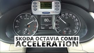 Skoda Octavia Combi 4x4 18 TSI 180 hp  acceleration 0100 kmh [upl. by Lieberman469]