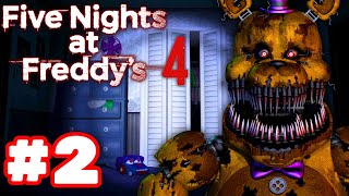 Five Nights at Freddys 4  Part 2  Gameplay  Night 3 4 and 5 Nightmare Fredbear PC [upl. by Bogoch594]