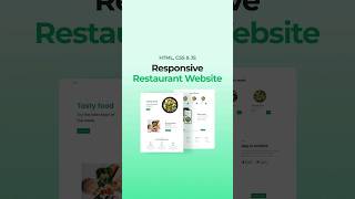 Responsive Restaurant Website Using HTML CSS And JavaScript [upl. by Ahsahs754]