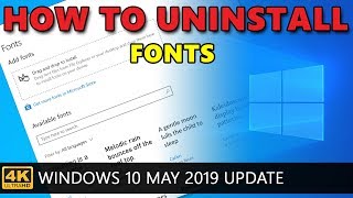 Windows 10 How to uninstall font [upl. by Netsoj]