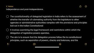 Constitutionality of Delegated Legislation in administrative law  Delegated legislation [upl. by Nylloc]