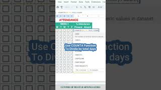 How to make attendance sheet in excel Ms xl  excel sheet excel excel shorts [upl. by Analem]