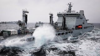 RFA Tidesurge operating in the Arctic [upl. by Goodson90]