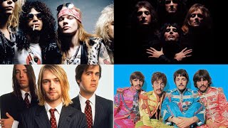 Top 100 Greatest Rock Bands Of All Time [upl. by Cathyleen]