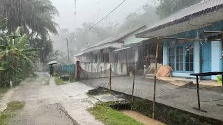 Heavy Rain and Lightning in Village Life  Terrible Storm And Strong Thunder Sound In The Village [upl. by Avihs332]