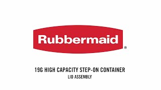 Rubbermaid 19G High Capacity Step On Lid Assembly [upl. by Irb]