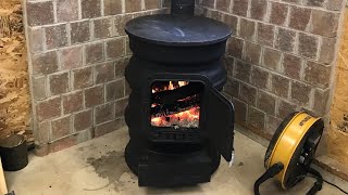 Building a wood burning stove from semi rims [upl. by Aizat]