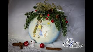 Large Medallion with Christmas Decoration  DIY [upl. by Norramic]