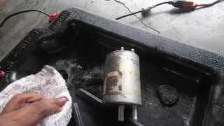 Changing fuel pump amp filter on Mercedes [upl. by Dnalra]