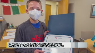 13yearold gives UNMH workers 100 care packages every month [upl. by Carnahan]