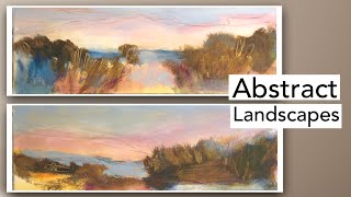 2 Abstract PANORAMIC Landscapes  Painting Demonstration [upl. by Nolos575]