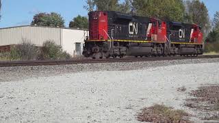 Railfanning Schererville Indiana 10152022 4  Just A Pair Of CN Locomotives [upl. by Melcher]