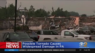 Possible Tornado Causes Widespread Damage In Pennsylvania [upl. by Jablon]