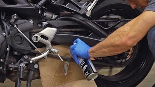 How To Lubricate Your Motorcycle Chain  MC Garage [upl. by Renfred]