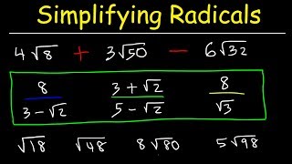 How To Simplify Radicals [upl. by Sonaj]