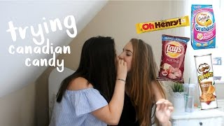 BRITISH GIRLS TRYING CANADIAN CANDY AND SNACKS [upl. by Nnalyrehs]