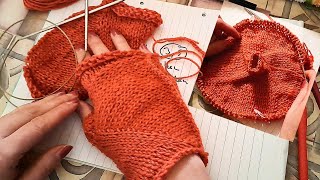 Japanische Handstulpen Handwärmer stricken mit Nadelspiel und Rundstricknadel 😊 [upl. by Nhor]